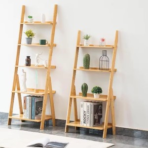 Ladder Shelf 4 Tier Wood <b>Storage</b> <b>Unit</b> For Living Room Standing Type Neatening Organizer - Product Image 4