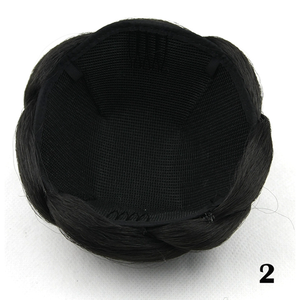 Moño de Pelo Sintético con Clip y Opciones de Cordón Ajustable para Diversos Peinados - Product Image 4