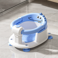 Siège de bain pour bébés de 6 mois et plus, avec ventouses, design ouvert, amovible, antidérapant, facile à nettoyer, en plastique