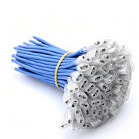 Terminal Kabel Spade Betina Berinsulasi Ujung Tunggal, Kabel PVC Biru dengan Terminal Lepas Cepat Berinsulasi Transparan