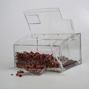 Caja de plástico de conservación transparente de comida <span class=keywords><strong>china</strong></span> para alimentos secos para aperitivos Kraft con tapa - Product Image 1