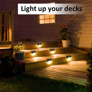 Lámpara LED de paisaje para valla de jardín, miniluces solares de decoración para escaleras al aire libre, luz nocturna - Product Image 6