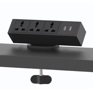 Multiprise de bureau rectangulaire réglable standard UNI avec <span class=keywords><strong>pince</strong></span> de fixation USB pour la maison, la cuisine et le bureau, max. 45 mm - Product Image 1