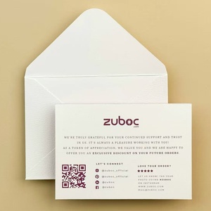 Tarjeta postal <span class=keywords><strong>de</strong></span> felicitación personalizada con logotipo, láser, con cubierta rígida y encuadernación perfecta para pequeños negocios, ideal para agradecimiento en línea. ¡Gran oferta! - Product Image 3