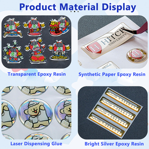 Tùy chỉnh A6 Kích thước 3D Epoxy Sticker tấm in dính phim hoạt hình anime Dome Epoxy 3D dán - Product Image 6