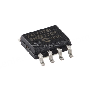 24LC128T-I/SN Silk Screen 24LC128I SOIC-8 128Kb puce EEPROM série double ligne compatible I2C - Product Image 1