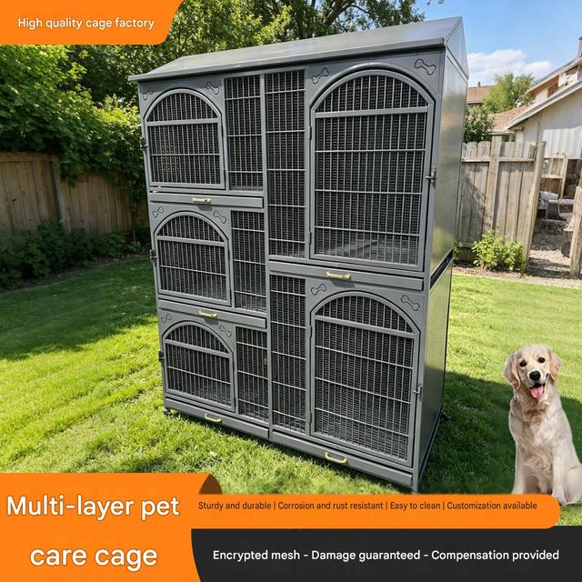 Professional Heavy Duty Stackable Multi-layer Commercial Dogs Pet Care Cage Box Display for Pet Shop Kennel