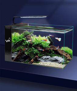 Nouvel <span class=keywords><strong>aquarium</strong></span> compact pour salon avec filtre latéral, verre ultra-transparent et système de circulation automatique - Product Image 6