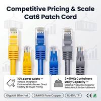 Cable de Red Cat6A Cat6 de Fábrica al por Mayor, 500MHz RJ45 8P8C CCA UTP FTP SFTP para Panel de Conexiones y Estación de Trabajo