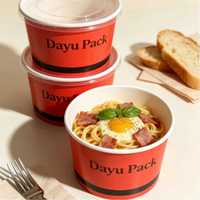 Vente en gros d'usine, bols en papier double, écologiques, jetables, de qualité alimentaire, biodégradables, recyclables, résistants à la graisse, étanches