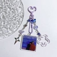 Nouveau porte-clés polyvalent personnalisé en alliage de zinc, style luxe, design appareil photo Polaroid, pour pièces de monnaie et disques vinyles japonais, thème Terre