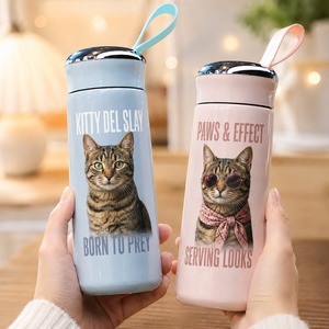 Botella de Vidrio Personalizable OEM con Función de Bebida Directa, Ecológica, con Patrones de Animales y Logotipos Personalizados para Regalos Empresariales - Product Image 1