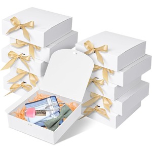 Gift <b>Box</b> with Lid, Paper <b>Box</b> with Ribbon Gift <b>Box</b> for Birthday, Wedding, <b>Party</b> Chocolate Candy, Customizable - Product Image 1