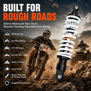 Amortisseur arrière de moto 300 mm, réglage de la force d'amortissement, ressort 8 mm pour Dirt Pit ATV UTV <span class=keywords><strong>Quad</strong></span> Dirt Bike Go Kart - Product Image 2