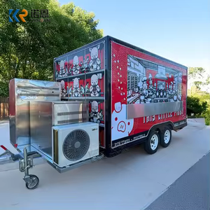 Chariot de rue de couleur personnalisée Certification CE Camion de nourriture américain Chariot à hot-dogs Remorque de cuisine mobile - Product Image 1