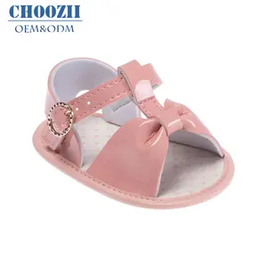 Sandalias de charol suave hechas a mano para niñas pequeñas, zapatos iluminados a la moda, para verano, 2 años