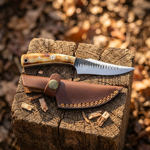 UMAR FAROOQ Handmade Carbon Steel Skinning Hunting <b>Knife</b> <b>Bone</b> <b>Handle</b> OEM | Survival EDC Blade Drop Point Industrial Grade - Product Image 2