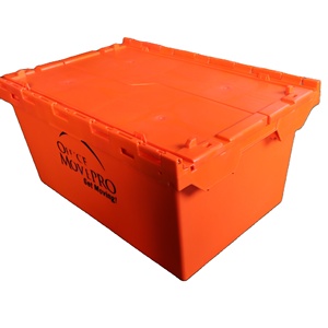 QS Nestable apilar cajas con tapa de plástico de almacenamiento de bolsa de <span class=keywords><strong>caja</strong></span> de almacenamiento cajas de plástico se volumen de negocios de almacenamiento de contenedores para venta - Product Image 1