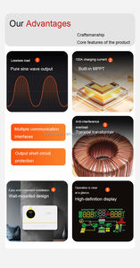 <span class=keywords><strong>1.5kw</strong></span> 1kw מחוץ לרשת סולרית היברידית סולרית היברידית עם בקר מטען נמוך תדירות 12vdc 230vac פלט שלב יחיד לשימוש ביתי - Product Image 3