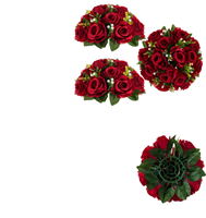 Boules de roses artificielles pas chères, arrangements floraux en soie, centres de table 4,75x9,5 pouces, décoration pour mariage et fête