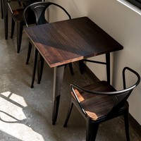 Ensemble table et chaises de salle à manger en bois massif de style moderne HUALIN pour hôtel, café, bar, restaurant