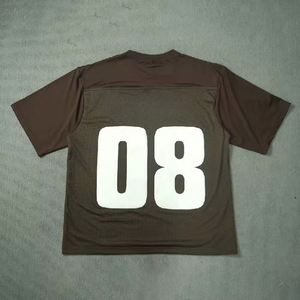 Custom Breathable <b>Mesh</b> American Football Jersey Silk <b>Screen</b> Printed Short Sleeve Vintage Oversized Boxy Cut Plus Size - Product Image 3