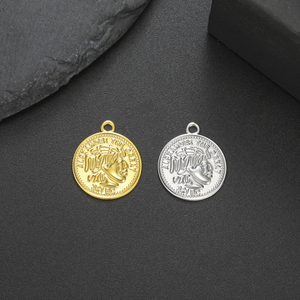 Charme vintage en acier inoxydable Alexandre le Grand plaqué or, pendentif de <span class=keywords><strong>la</strong></span> <span class=keywords><strong>civilisation</strong></span> <span class=keywords><strong>grecque</strong></span> antique pour collier et bracelet - Product Image 3