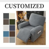 Funda de Sofá Reclinable con Patrón Jacquard, Tejido Chenille Resistente, Ajuste Elástico, Resistente a Arañazos de Gatos, Uso en las Cuatro Estaciones