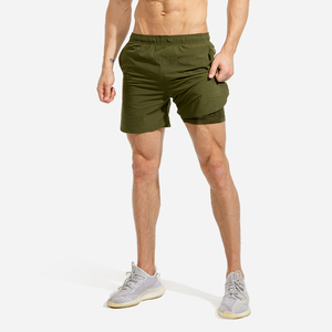 Wholesale Cheap Sports Fitness Active Gym Polyester Custom Mens Running Brand Olive <strong>Tech</strong> <strong>Shorts</strong> - Product Image 2