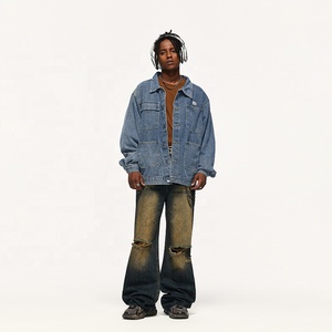 INFLATION OEM Vente en gros Veste jean en coton de haute qualité pour hommes Veste denim pour hommes avec impression personnalisée - Product Image 6