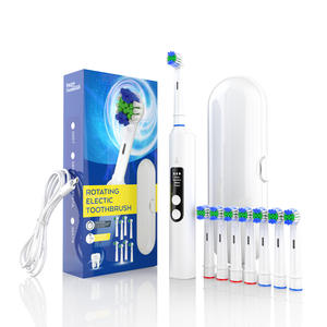 Cepillo de Dientes Eléctrico Rotatorio Inteligente Personalizado con Carga Tipo C, Resistente al Agua IPX7, Batería Recargable, Carcasa de Plástico - Product Image 3
