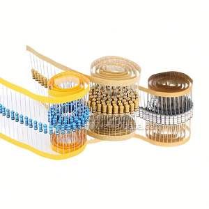 Resistor Film Karbon Logam Full Range 1/8W 1/4W 1/2W 1W 2W 3W 5W 1K 10K 1R - 100K Ohm Kode Warna Resistor Lubang Tembus Pemasok - Product Image 1