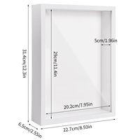 Cadre photo 3D à remplir 20 x 20 cm, cadre 3D Shadow Box, cadre 3D pour objets