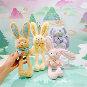 Fun <b>Pull</b> Bunny Cute Plush Toy Pendant <b>Pull</b> Ear Rabbit Keychain Pendant Bag Pendant Decoration - Product Image 2