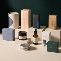 Boîtes d'expédition minimalistes pour soins de la peau, pelliculage mat, sérum, crème, masque facial, sel de bain, logo personnalisé, fabricant de marques privées
