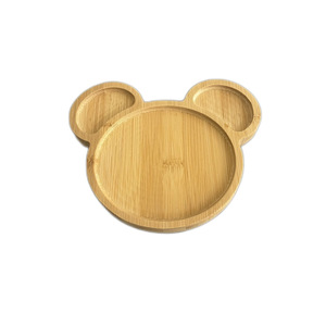 Plateau en bambou en forme d'ours de dessin animé, plateau à fromage, plat de service pour le petit-déjeuner et les collations de l'après-midi des enfants - Product Image 5