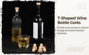 Hoge Kwaliteit T-Vormige Herbruikbare Eco-Vriendelijke Draagbare Lichtgewicht Kurk Wijn <span class=keywords><strong>Stopper</strong></span> Bulk Bier Afdichting Voor Fles Gebruik - Product Image 6