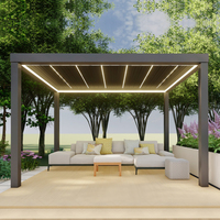 Pergola en aluminium motorisée bioclimatique de haute qualité Gazebo Pavilion écologique avec cadre enduit de poudre