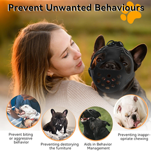 An toàn 3-inch mõm Chiều dài Bulldog <span class=keywords><strong>Dog</strong></span> mõm với Breathable giỏ Thiết kế vật nuôi cổ áo dây xích & harnesses - Product Image 2