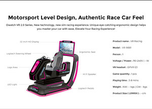 Simulador de juegos de carreras de coches de diseño de patente máquina de juego de coches de carreras VR para escuela de conducción - Product Image 3