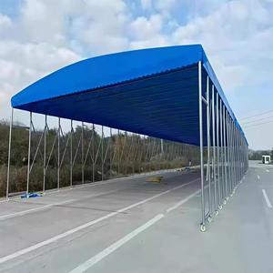 Abri de voiture pliable avec structure en aluminium, revêtement en PVC imperméable, auvent rétractable pour stationnement extérieur - Product Image 4