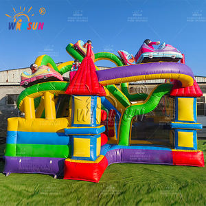 Château gonflable combiné avec toboggan en PVC commercial WINSUN, roue de Ferris, résistant au feu, imperméable, taille personnalisée, installation facile - Product Image 5