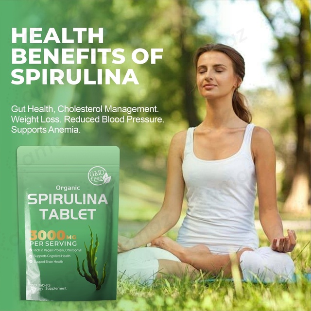 Amaz OEM Private Label Factory Supply Spirulina Tablet Nutritional Supplement Bulk Mixed Spirulina Chlorella Tablets
