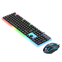 Claviers et souris LED en gros, ensembles pour ordinateur portable de bureau, clavier et souris filaires pour ordinateur