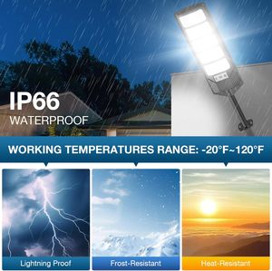 Solar Street <strong>Light</strong> All-In-One IP66 Waterproof 600W Integrated Motion Sensor <strong>Dusk</strong> <strong>to</strong> <strong>Dawn</strong> Remote Control Outdoor Street <strong>Light</strong> - Product Image 4