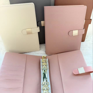 Bestseller: Agenda A5 con Anelli Dorati, Copertina Rigida in Pelle, Stampa UV Personalizzata, Pianificatore Finanziario, Regalo - Product Image 1