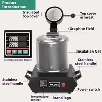 TEBAK 1600 ℃   Fourneau de fusion CNC à petite échelle - Équipement de fusion haute température pour l'or, l'argent, le cuivre et l'aluminium