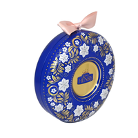 Boîtes d'emballage en métal personnalisées en forme de beignets ronds, bonbons, boîtes en fer