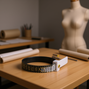 Ruban à mesurer en plastique noir et or E4374 pour la couture et les outils d'artisanat - Product Image 2