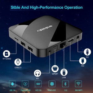 กล่องรับสัญญาณ IPTV Amlogic S905W2 รองรับการสตรีม 8K อุปกรณ์อินเทอร์เน็ต Ott แรม 4GB รอม 64GB สมาร์ทพรีเมียม ระบบปฏิบัติการ Google Android 14 กล่องทีวีรุ่นท็อป - Product Image 4